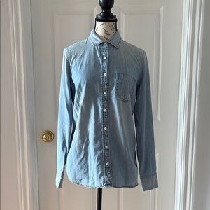 J. Crew Blue Denim Button Down Classix Shirt